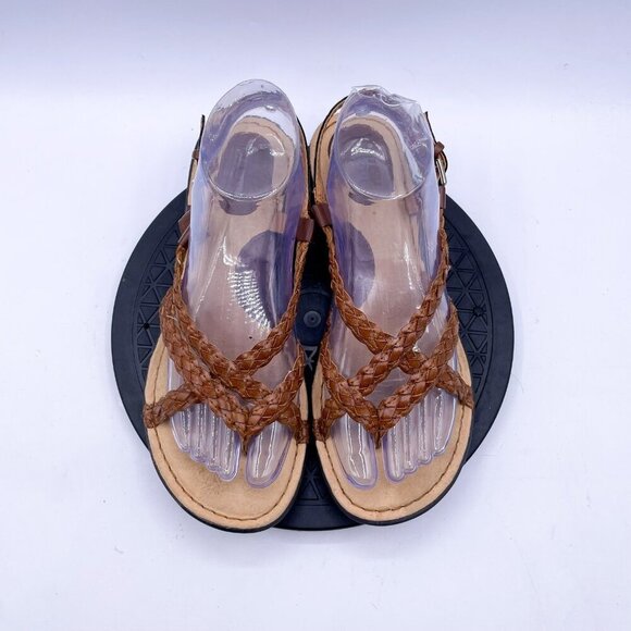 BOC BORN  Concept Lauper Braided Thong Comfort Sandals Brown Size 8 - Picture 9 of 9